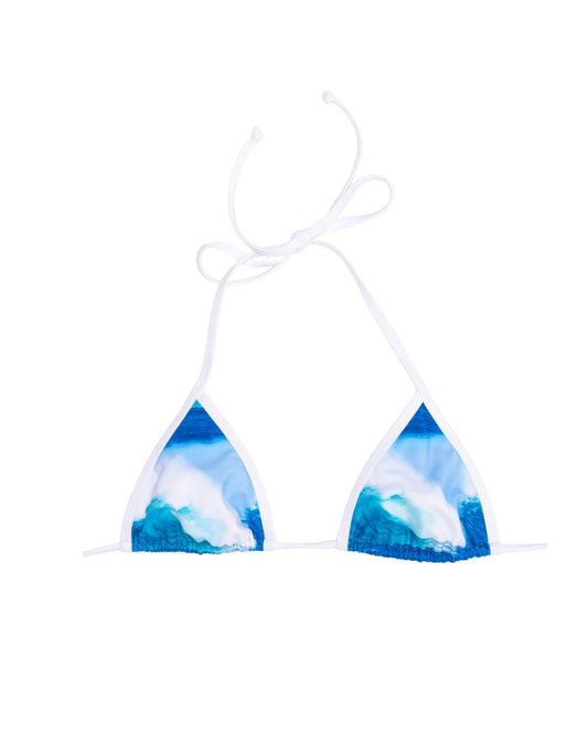 Blue Crush Triangle Bikini Top